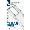 Cellularline Clear Protect – Funda rígida para iPhone 16 Pro Max con bordes de goma