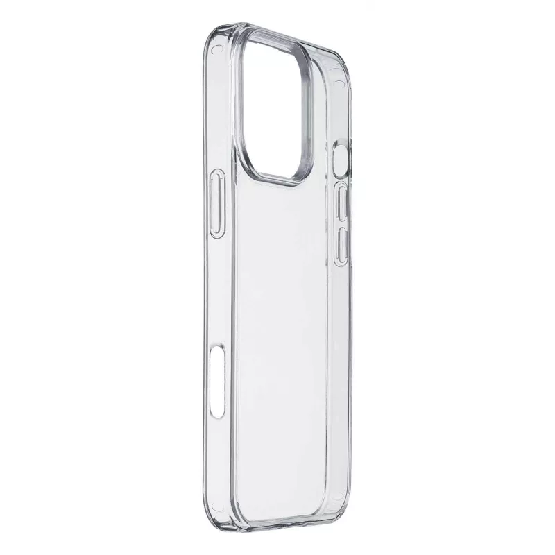 Cellularline Clear Protect – Funda rígida para iPhone 16 Pro Max con bordes de goma