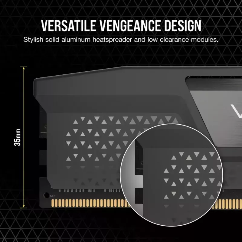 Corsair Vengeance, DDR5-6400, CL32, AMD EXPO + Intel XMP 3.0 - 32 GB Dual-Kit, gris