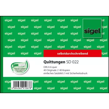 Formulario comercial Sigel SD022 verde A6 Q