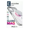 Cellularline Gloss Mag – Funda magnética para iPhone 16 para cargar y fijar al cargador MagSafe