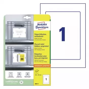 Avery fundas para carteles A4 gris claro 22x16cm 5 etiquetas