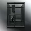 RAIJINTEK Paean caja para PC de sobremesa – negra transparente, ATX/Micro-ATX/Mini-ITX, 4x USB 3.2 Gen1, 3x bahías de 3,5 pulgadas + 3x de 2,5 pulgadas