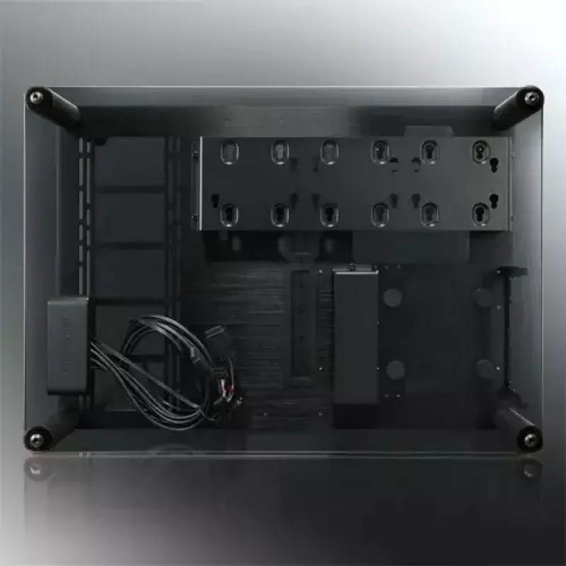 RAIJINTEK Paean caja para PC de sobremesa – negra transparente, ATX/Micro-ATX/Mini-ITX, 4x USB 3.2 Gen1, 3x bahías de 3,5 pulgadas + 3x de 2,5 pulgadas