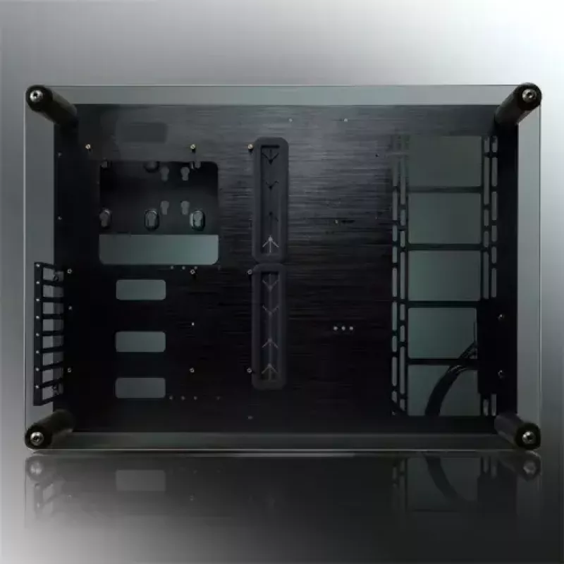RAIJINTEK Paean caja para PC de sobremesa – negra transparente, ATX/Micro-ATX/Mini-ITX, 4x USB 3.2 Gen1, 3x bahías de 3,5 pulgadas + 3x de 2,5 pulgadas