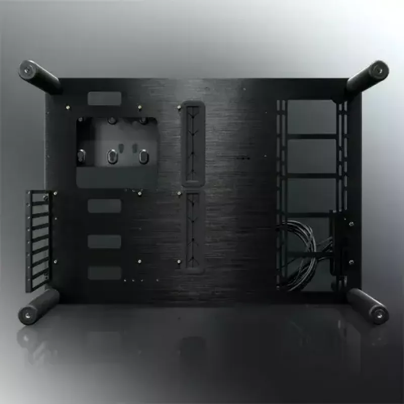 RAIJINTEK Paean caja para PC de sobremesa – negra transparente, ATX/Micro-ATX/Mini-ITX, 4x USB 3.2 Gen1, 3x bahías de 3,5 pulgadas + 3x de 2,5 pulgadas