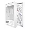Caja para PC ASUS ROG Strix Helios II Midi Tower blanca — compatible con EATX/ATX/Micro-ATX/Mini-ITX, 3x140mm frontal + 1x140mm trasero, 2× bahías de 3,5 pulgadas + 4× de 2,5 pulgadas, cristal templado