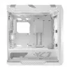 Caja para PC ASUS ROG Strix Helios II Midi Tower blanca — compatible con EATX/ATX/Micro-ATX/Mini-ITX, 3x140mm frontal + 1x140mm trasero, 2× bahías de 3,5 pulgadas + 4× de 2,5 pulgadas, cristal templado