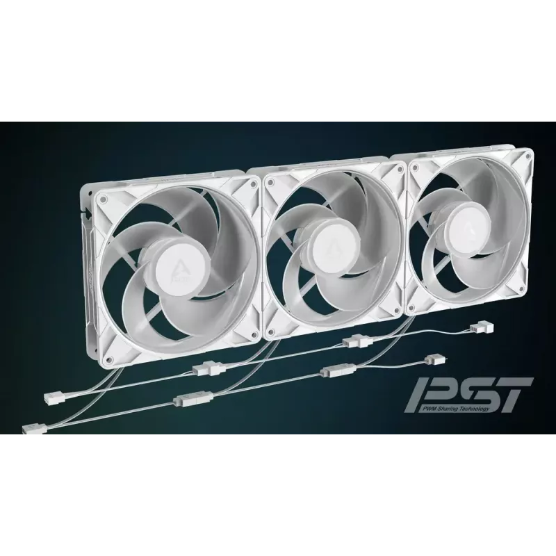 Ventilador de 140 mm Arctic Freezer P14 Pro Reverse A-RGB (blanco) — 166,5 m³/h, 5.1 mmH₂O, FDB, PWM, cable divisor
