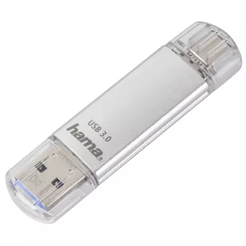 Memoria USB Hama C-Laeta 128 GB USB Type-A / USB Type-C 3.2 Gen 1 (3.1 Gen 1) plata