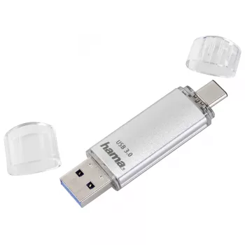 Memoria USB Hama C-Laeta 128 GB USB Type-A / USB Type-C 3.2 Gen 1 (3.1 Gen 1) plata