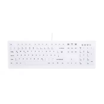 Teclado RF inalámbrico Active Key AK-C8100 — tamaño completo 105 teclas, oficina, blanco, distribución alemana