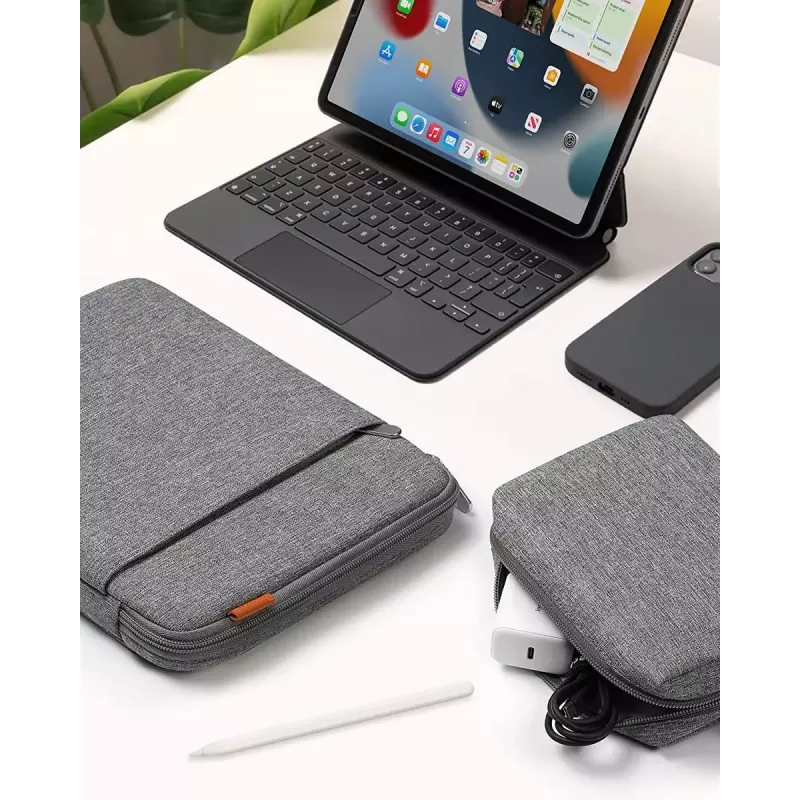 Inateck LB01006/S1 bolsa para portátil con bolsillo para accesorios, 13,3 pulgadas, gris