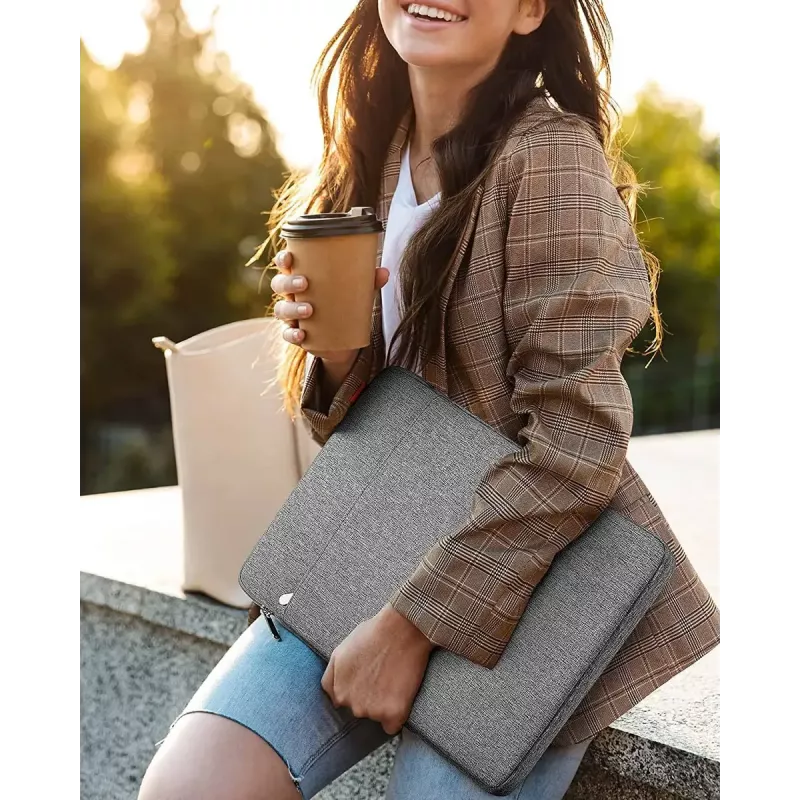 Inateck LB01006/S1 bolsa para portátil con bolsillo para accesorios, 13,3 pulgadas, gris