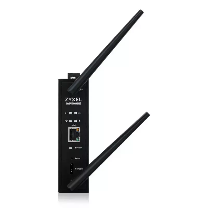Punto de acceso inalámbrico Zyxel IAP500BE — doble banda 2.4/5 GHz, 5012 Mbit/s, PoE, 1×RJ-45, antenas externas, negro