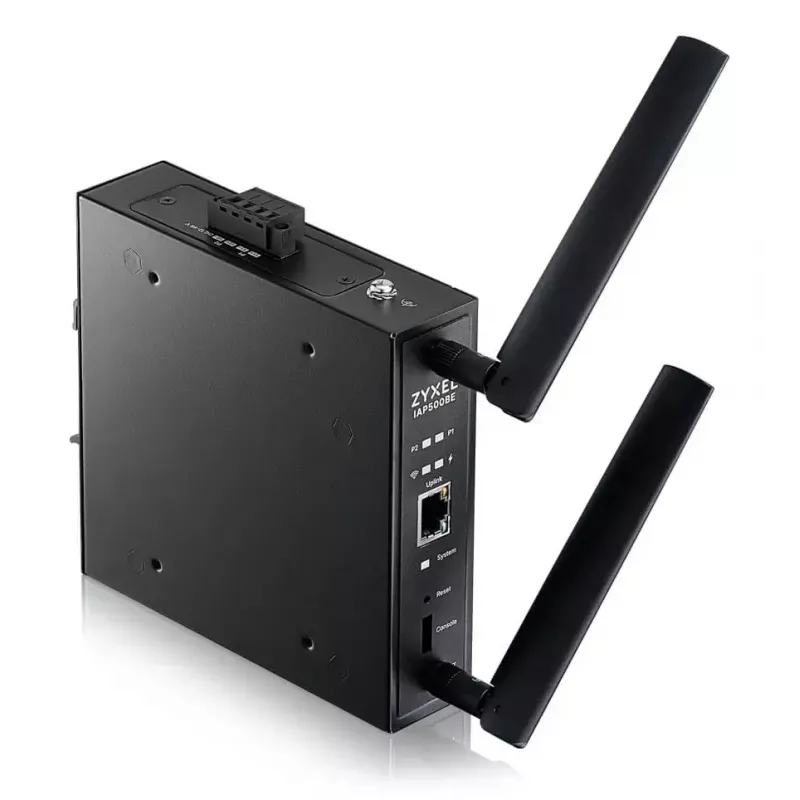 Punto de acceso inalámbrico Zyxel IAP500BE — doble banda 2.4/5 GHz, 5012 Mbit/s, PoE, 1×RJ-45, antenas externas, negro