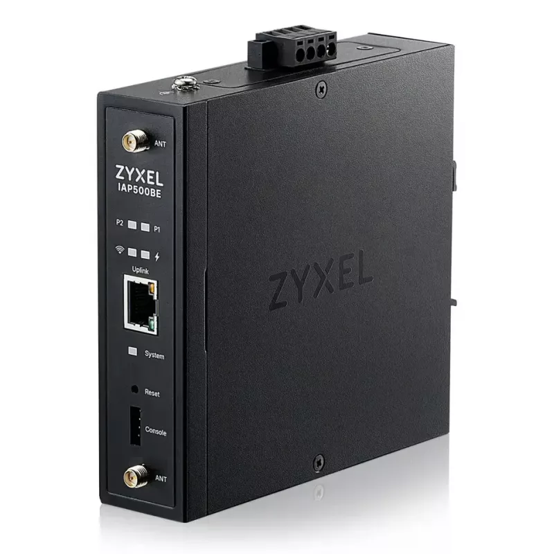 Punto de acceso inalámbrico Zyxel IAP500BE — doble banda 2.4/5 GHz, 5012 Mbit/s, PoE, 1×RJ-45, antenas externas, negro