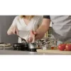 Set de ollas Tefal Duetto+ G719S7, acero inoxidable, 7 piezas (cacerolas con mango Ø16/20/24 cm, olla baja Ø16 cm), inducción, tapas, apto para horno hasta 250°C