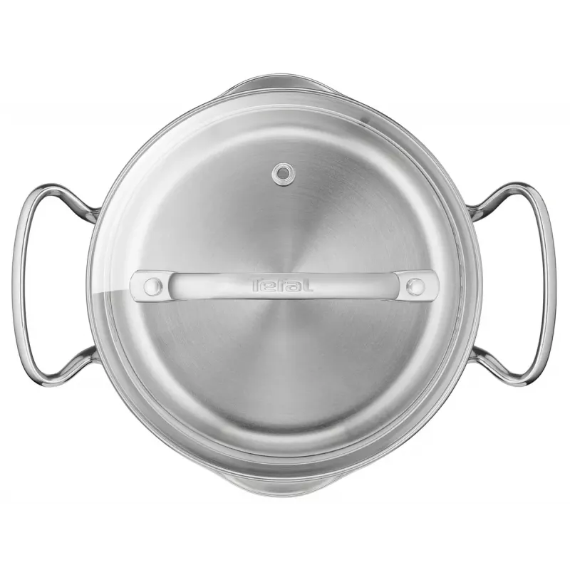 Set de ollas Tefal Duetto+ G719S7, acero inoxidable, 7 piezas (cacerolas con mango Ø16/20/24 cm, olla baja Ø16 cm), inducción, tapas, apto para horno hasta 250°C