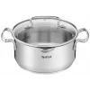 Set de ollas Tefal Duetto+ G719S7, acero inoxidable, 7 piezas (cacerolas con mango Ø16/20/24 cm, olla baja Ø16 cm), inducción, tapas, apto para horno hasta 250°C