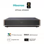 Proyector HISENSE PT1 3D Smart TV, nativo 16:9, Wi‑Fi y Ethernet, HDR (HLG), HDMI 2.0/2.1, negro
