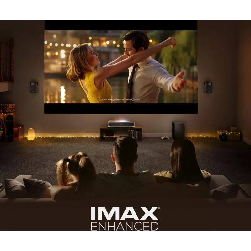 Proyector HISENSE PT1 3D Smart TV, nativo 16:9, Wi‑Fi y Ethernet, HDR (HLG), HDMI 2.0/2.1, negro