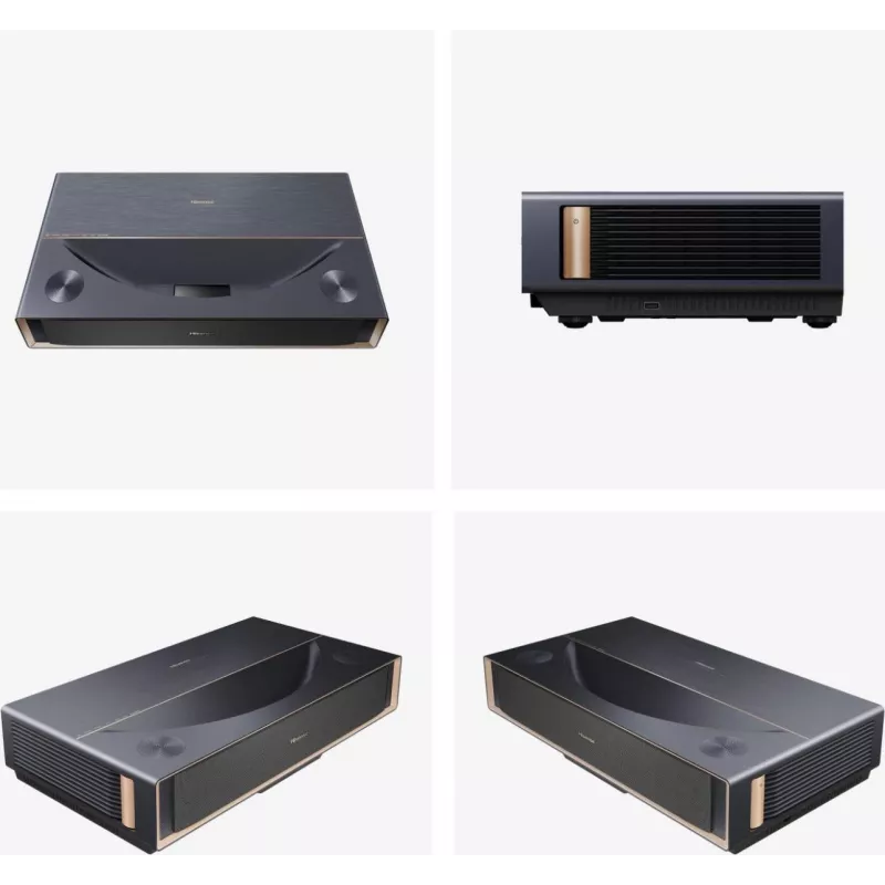Proyector HISENSE PT1 3D Smart TV, nativo 16:9, Wi‑Fi y Ethernet, HDR (HLG), HDMI 2.0/2.1, negro