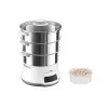 Tefal Convenient Series Deluxe VC502D Vaporera 3 cestas Encimera 900 W Acero inoxidable, blanco