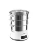 Tefal Convenient Series Deluxe VC502D Vaporera 3 cestas Encimera 900 W Acero inoxidable, blanco