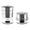 Tefal Convenient Series Deluxe VC502D Vaporera 3 cestas Encimera 900 W Acero inoxidable, blanco
