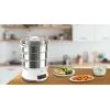 Tefal Convenient Series Deluxe VC502D Vaporera 3 cestas Encimera 900 W Acero inoxidable, blanco