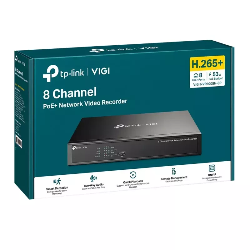 Grabador de vídeo en red TP-Link VIGI NVR1008H-8P
