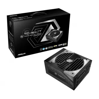 Fuente de alimentación ASROCK Taichi TC-1650T 1650 W 20+4-Pin ATX 80 PLUS Titanium, ventilador 135 mm, negro