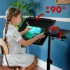 Soporte de mesa móvil y portátil con altura ajustable MACLEAN MC-121 B – altura, inclinación y ruedas ajustables, carga de 30 kg, negro