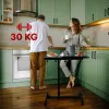 Soporte de mesa móvil y portátil con altura ajustable MACLEAN MC-121 B – altura, inclinación y ruedas ajustables, carga de 30 kg, negro