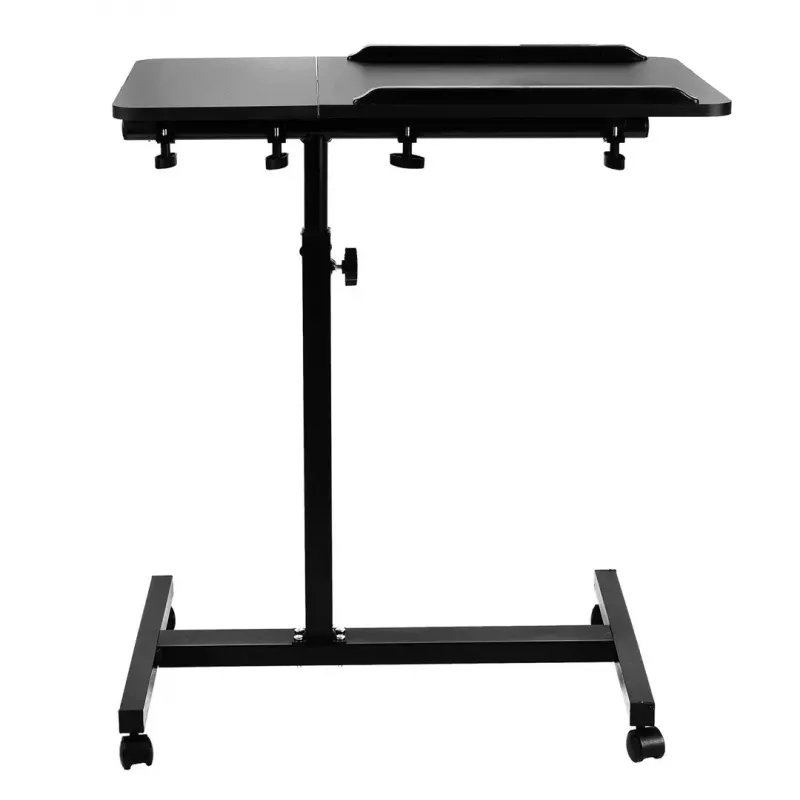 Soporte de mesa móvil y portátil con altura ajustable MACLEAN MC-121 B – altura, inclinación y ruedas ajustables, carga de 30 kg, negro