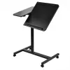Soporte de mesa móvil y portátil con altura ajustable MACLEAN MC-121 B – altura, inclinación y ruedas ajustables, carga de 30 kg, negro