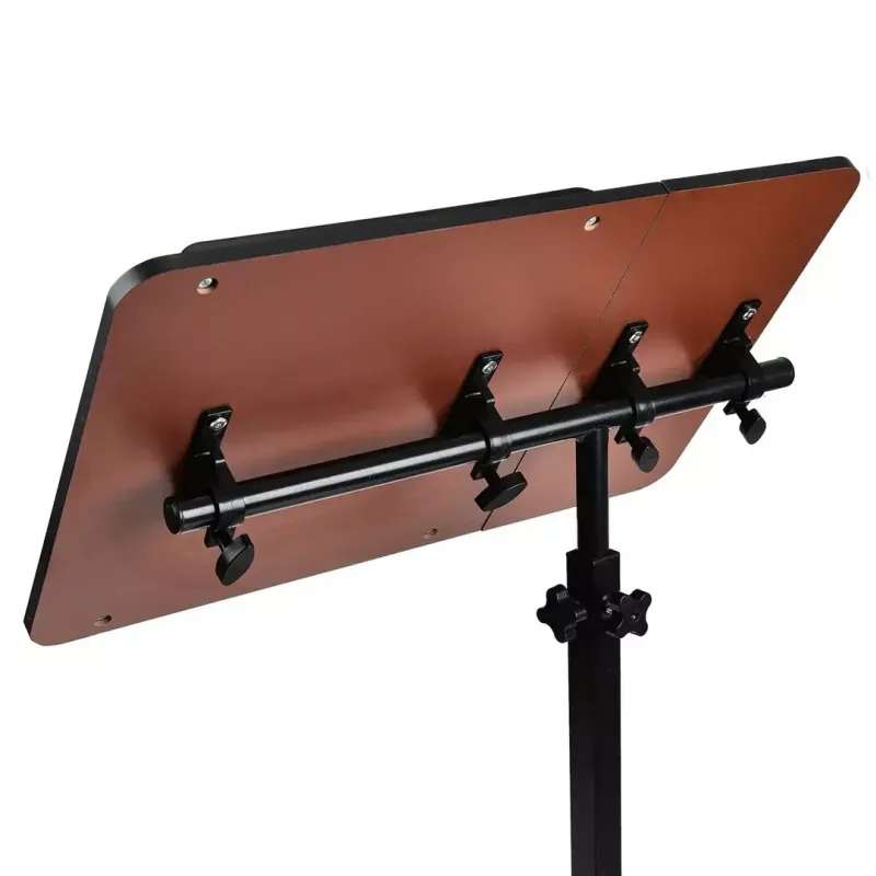 Soporte de mesa móvil y portátil con altura ajustable MACLEAN MC-121 B – altura, inclinación y ruedas ajustables, carga de 30 kg, negro