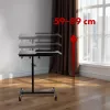 Soporte de mesa móvil y portátil con altura ajustable MACLEAN MC-121 B – altura, inclinación y ruedas ajustables, carga de 30 kg, negro