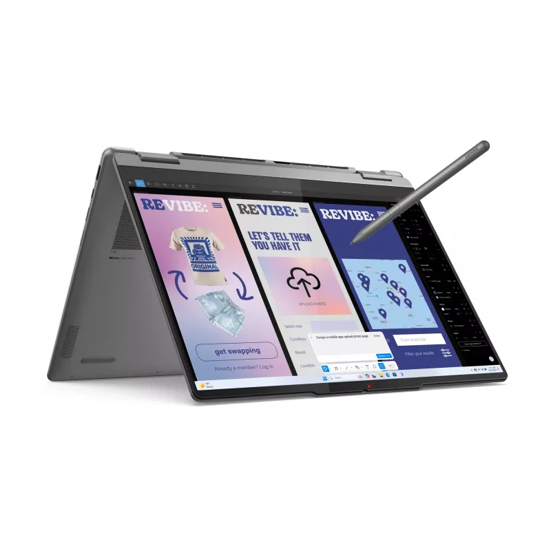 Portátil Lenovo YOGA 7 2-in-1 14 inch Ultra 5 226V, 16GB LPDDR5x, 1TB NVMe, OLED WUXGA, Windows 11 Home, Luna Grey