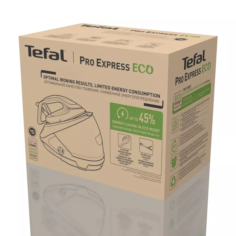 Centro de planchado Tefal Pro Express Eco GV9E22E0 2200 W 1,8 L suela Durilium AirGlide Autoclean beige, blanco