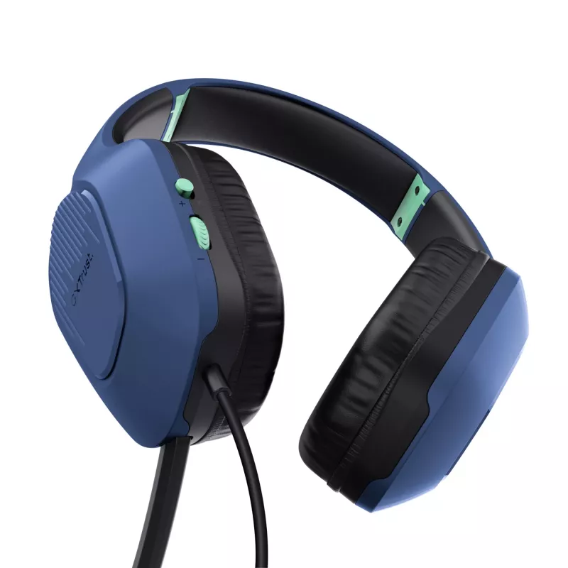 Auriculares Trust GXT 415B Zirox con cable diadema gaming azul