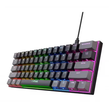 Trust GXT 867 Acira Teclado Gaming USB QWERTY US-Englisch Negro