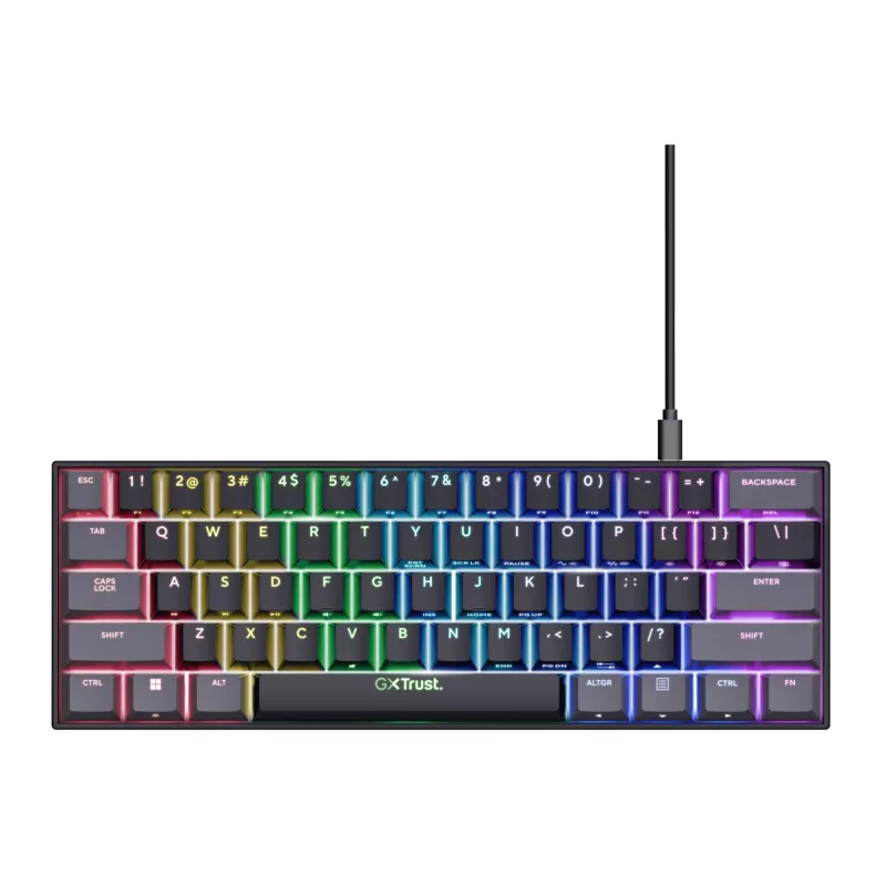 Trust GXT 867 Acira Teclado Gaming USB QWERTY US-Englisch Negro