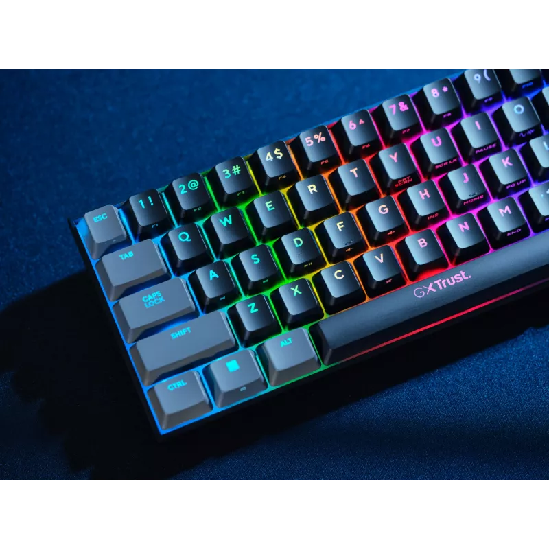 Trust GXT 867 Acira Teclado Gaming USB QWERTY US-Englisch Negro