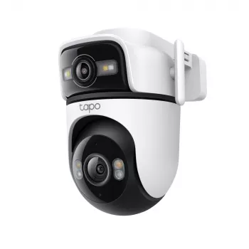 TP-Link Tapo Cámara de seguridad exterior de doble lente con giro/inclinación, Cámara de seguridad IP, Exterior, Cableado e Inalámbrico, Montaje en techo/pared/mástil, Blanco, Esférico