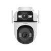TP-Link Tapo Cámara de seguridad exterior de doble lente con giro/inclinación, Cámara de seguridad IP, Exterior, Cableado e Inalámbrico, Montaje en techo/pared/mástil, Blanco, Esférico