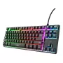 Teclado gaming tenkeyless TRUST GXT 833 Thado, TKL 87 teclas, USB, QWERTY US, Membrana, RGB, Negro