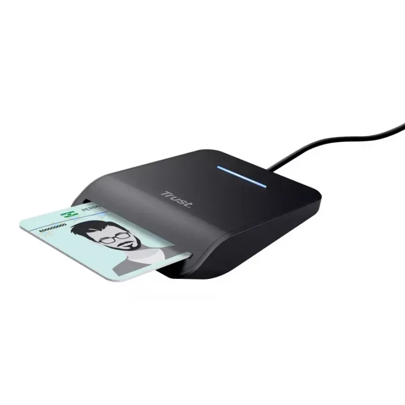 Trust Primo Lector de tarjetas inteligentes Interior USB USB Type-C Negro