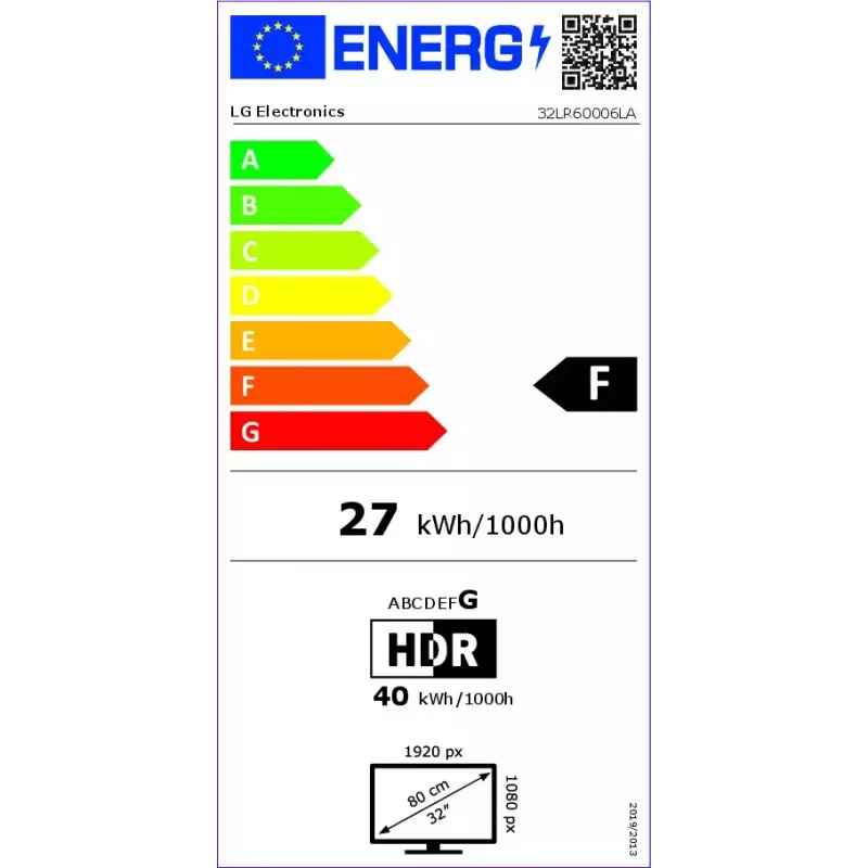 LG 32LR60006LA 81,3 cm (32 pulgadas) Full HD Smart TV Wi-Fi Negro